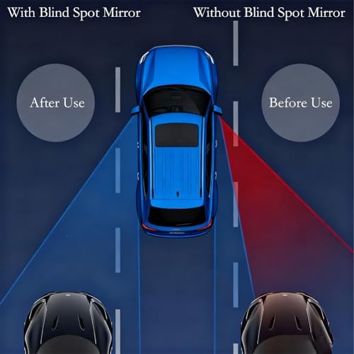 2Pcs Rectangle Blind Spot Mirror Convex Rear View Mirrors Glass Rounded