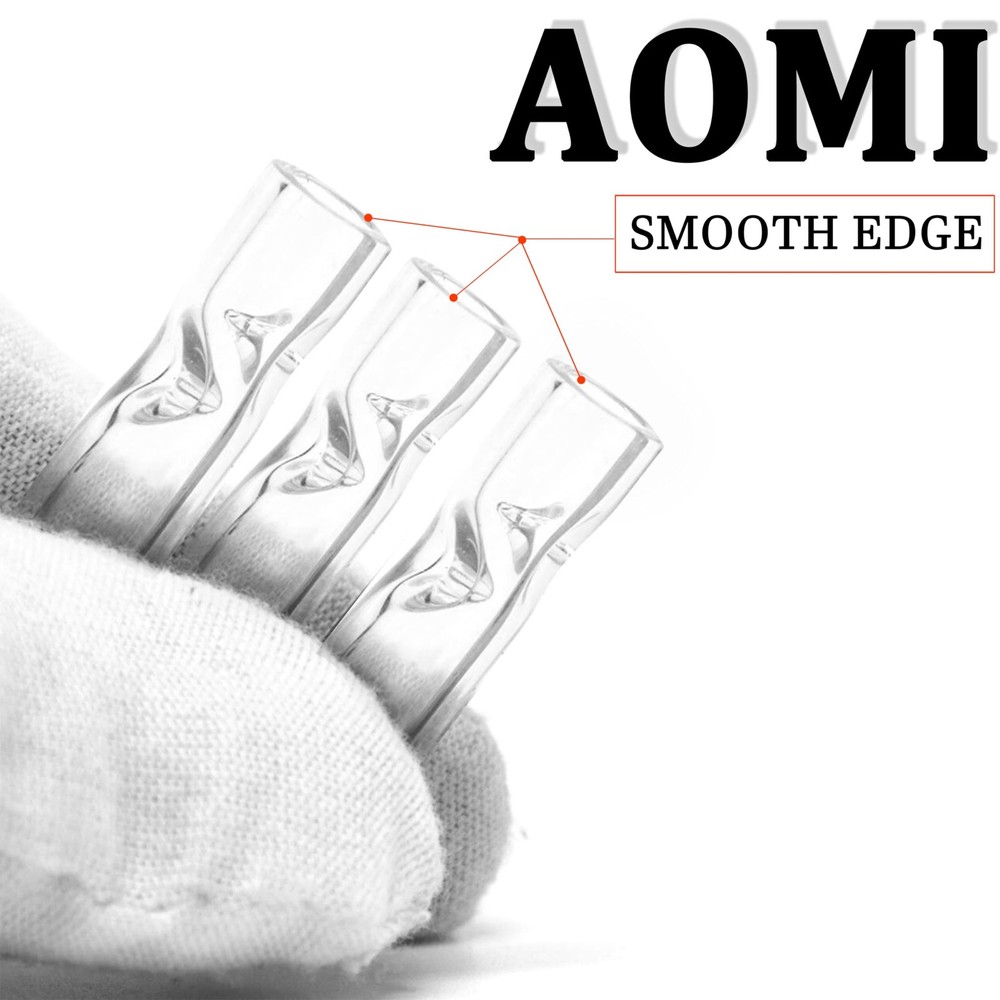 Reusable Glass Filter Tips Mouthpieces, Tip Ø9mm Outer Transparent