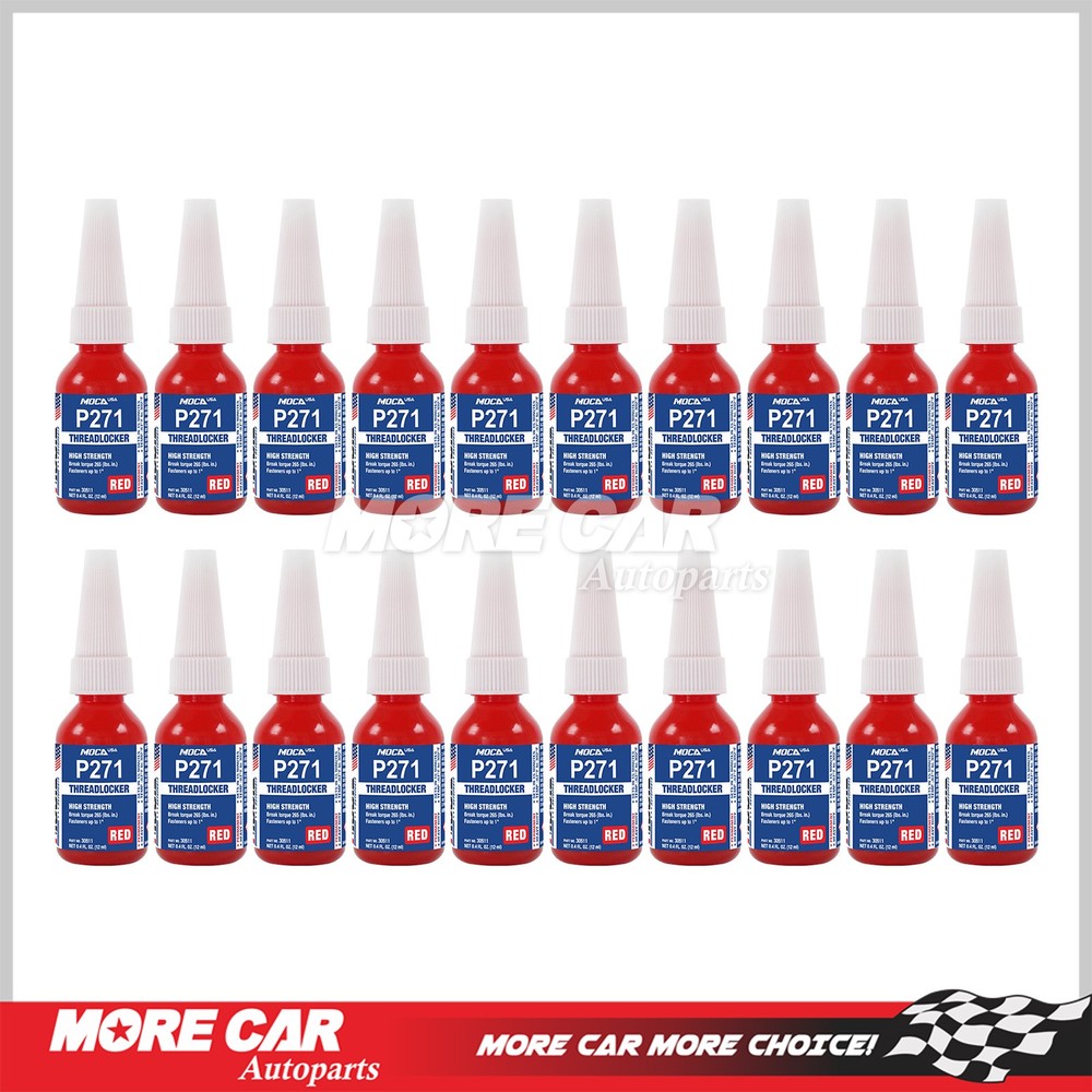 20Pcs Thread-Locker Red Bolt Metal Bonder P271 Nut/Bolt Locker