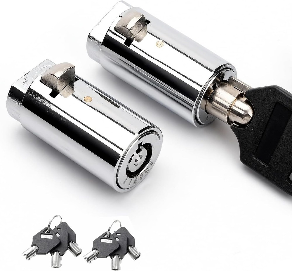 2 Pack Vending Machine Locks Keyed Alike with 6 Keys, High Security Tubular Keyw