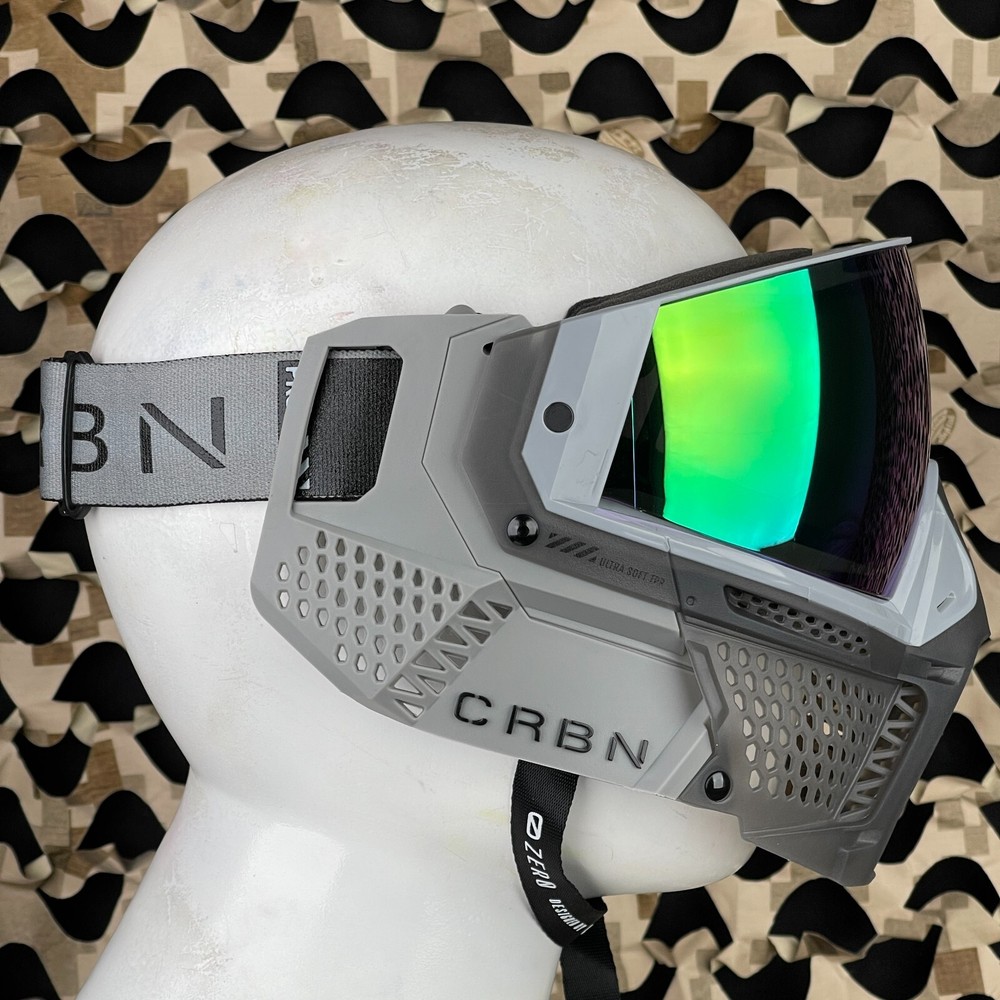NEW Carbon CRBN Zero Pro Paintball Mask (Less Coverage) - Ghost - Leaf Mirror