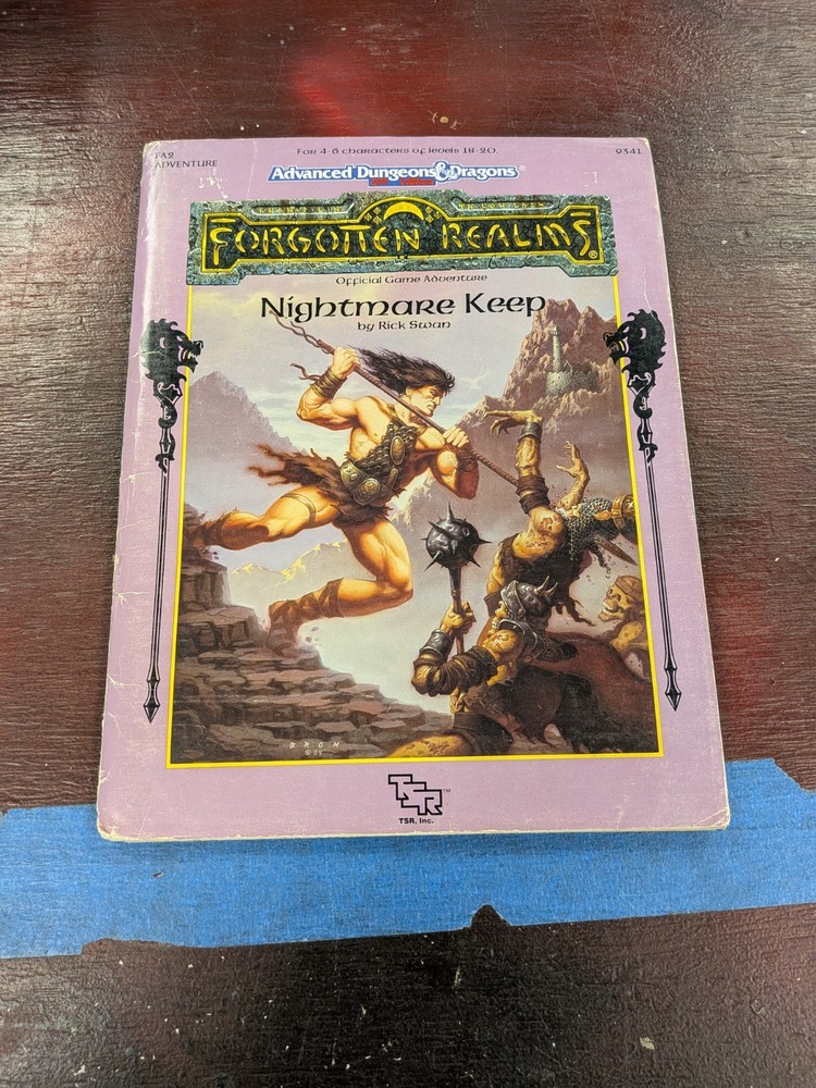 Nightmare Keep W/ Map  9341 AD&D 2ND Edition Fa2 TSR