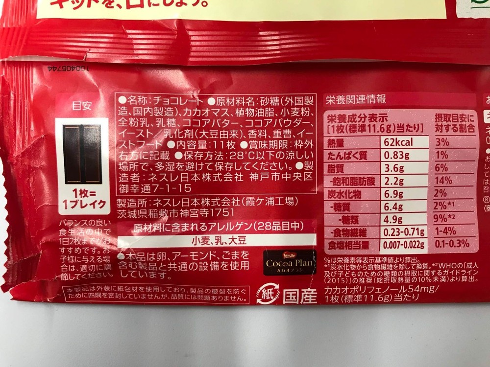 Defective Nestle KitKat 58 pieces