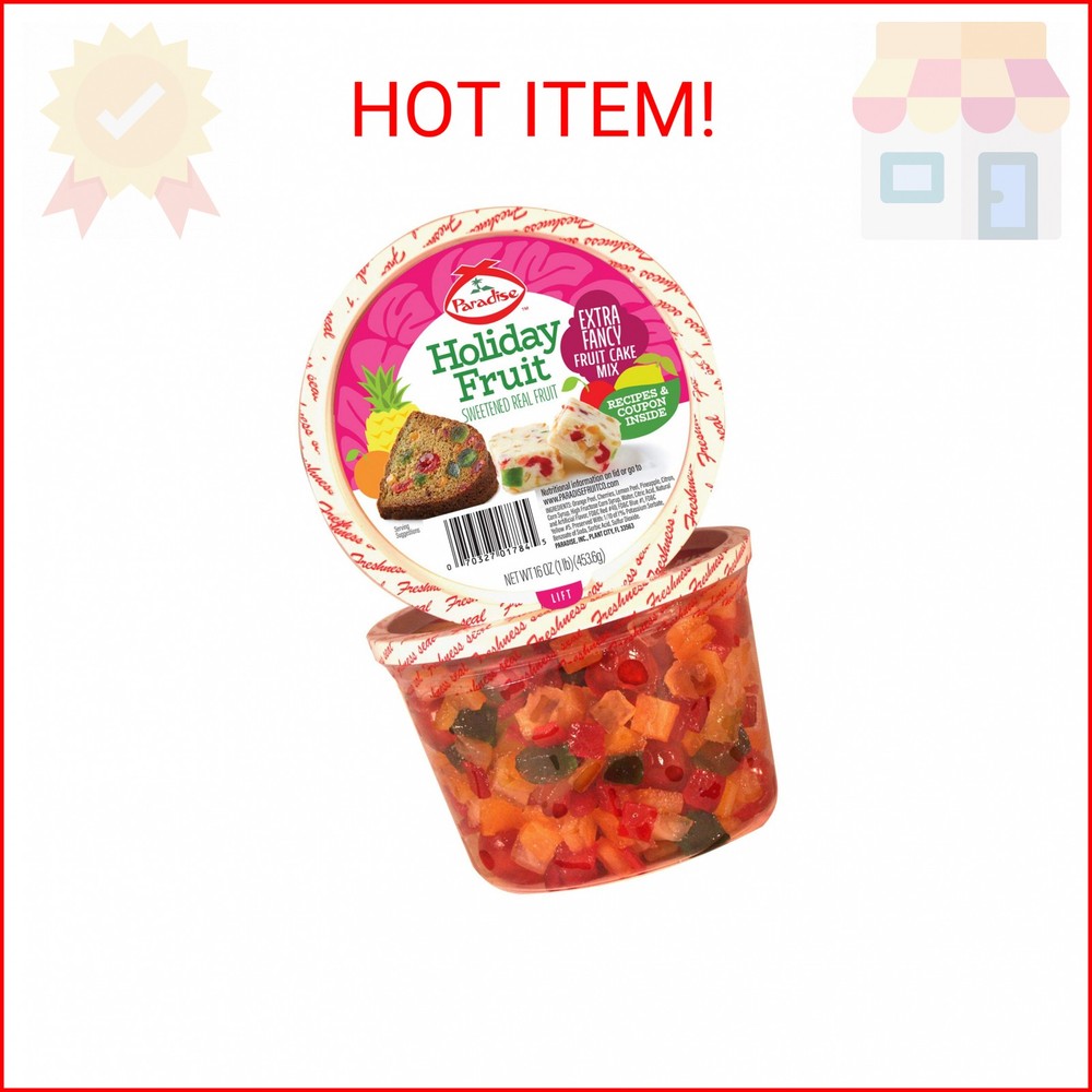 Paradise Fruit Extra Fancy Fruit Cake Mix, 16 Ounce