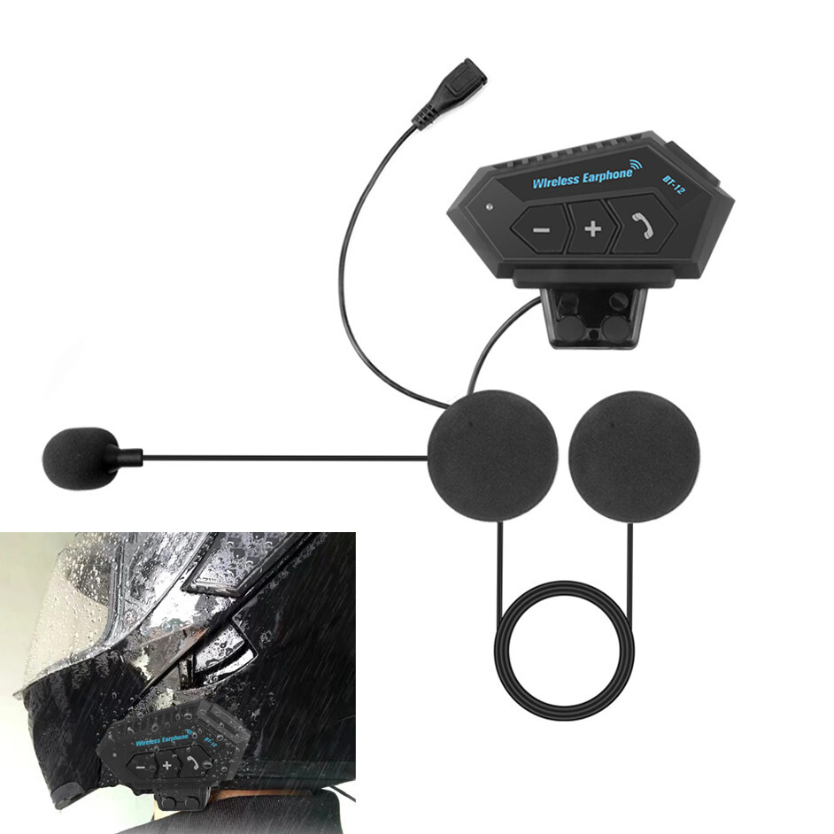 Rechargeable Motorcycle Wireless Bluetooth 5.0 Helmet Headset Headphone Speaker