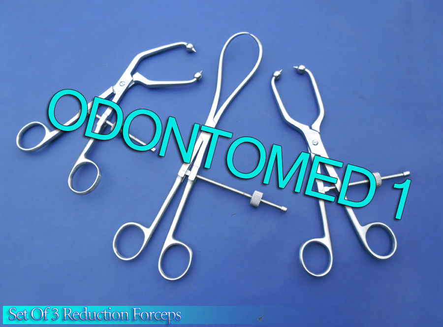 3 Assorted Reduction Forceps Surgical Orthopedic Instruments