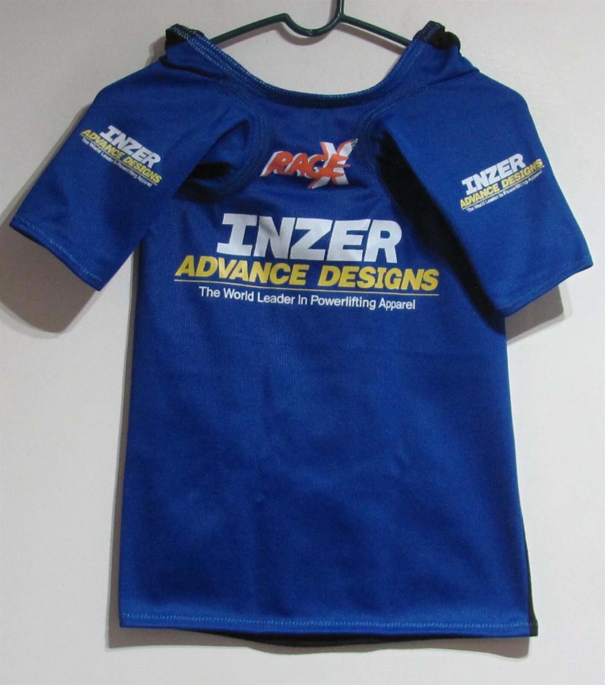 Inzer Rage X Bench Shirt Size 36 Blue & Black (Only Used 2X) See Description