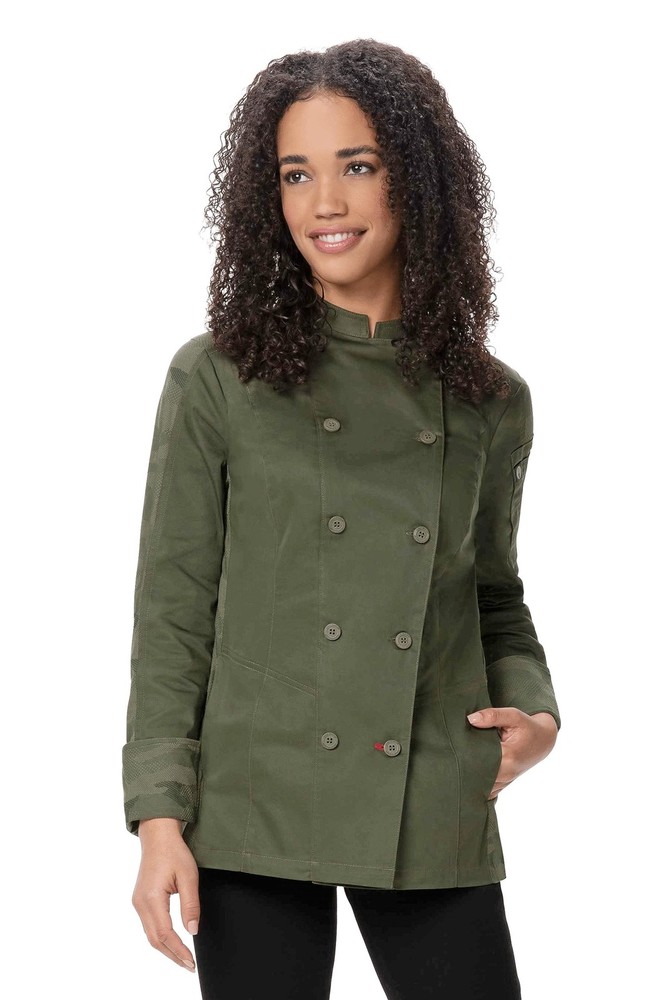 Chef Works Women's Mojave Chef Coat Small Olive