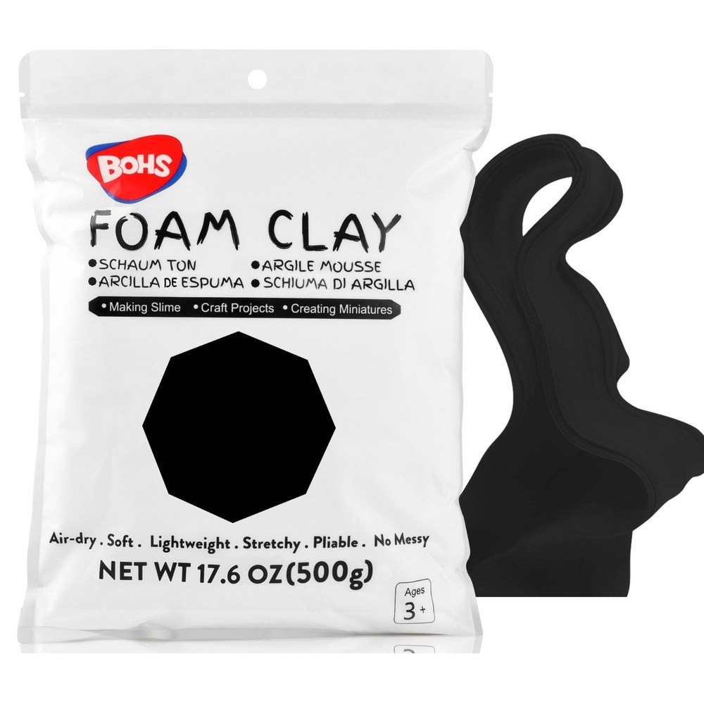 BOHS Modeling Air-dry Foam Clay - Black