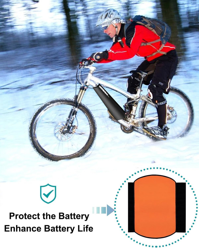 Ebike Battery Cover, (11.8-15.8In Circumference) Reflective Battery Protective E