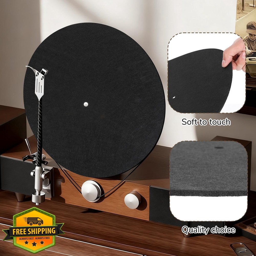 2pcs 12in Felt Turntable Slipmat Anti-Static