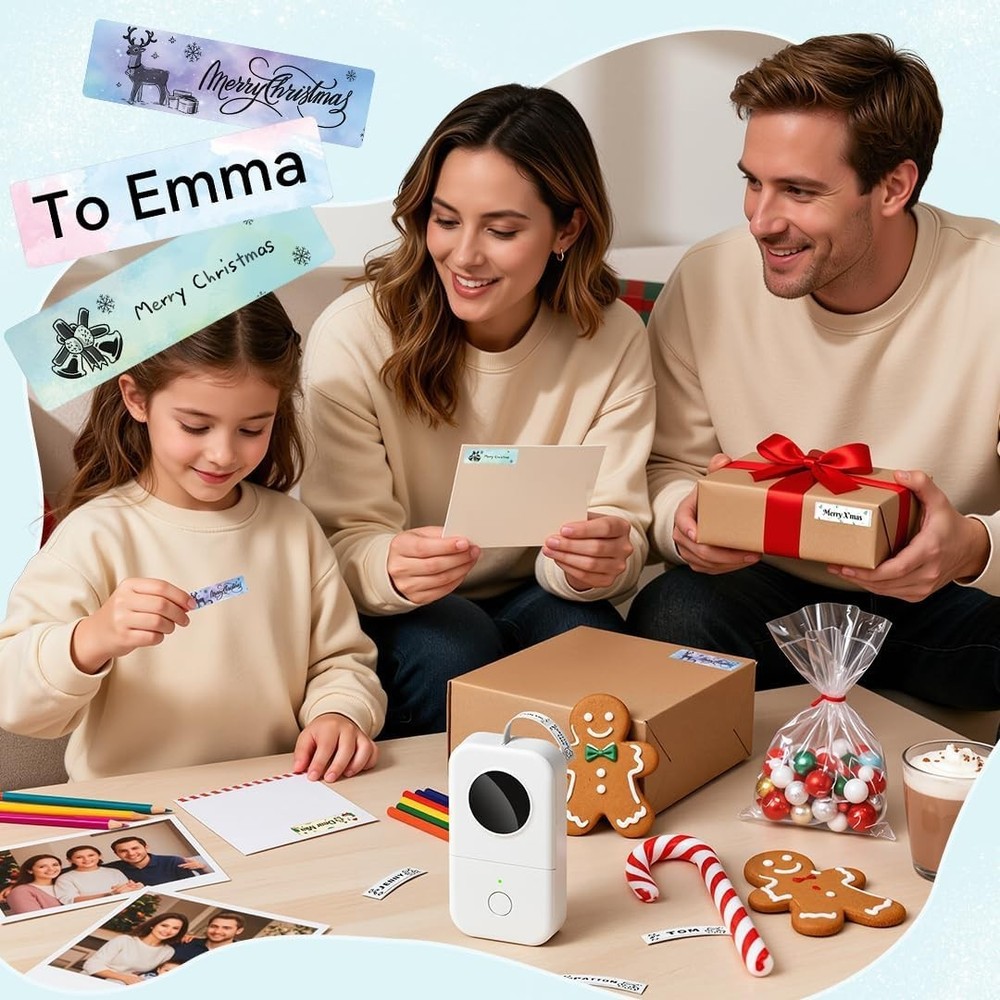 Compact D30 Bluetooth Label Maker: Ideal Thermal Printer for Kids & Teachers