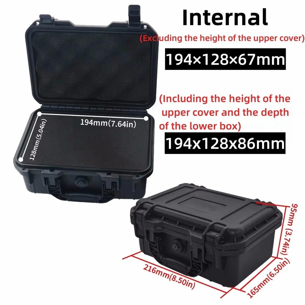 Portable Tool Box Shockproof Waterproof Storage Protective Hard Case With Foam