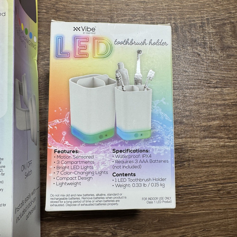 Vibe E-Ssential Led Towel Bar Holder & Toothbrush Holder Set