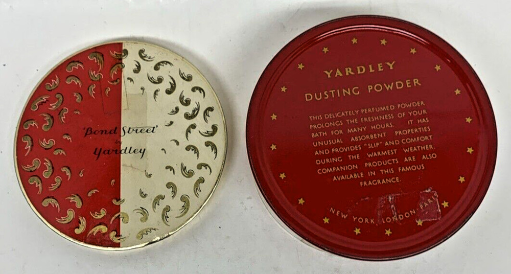 VTG Empty YARDLEY Bond Street Dusting Powder Can Perfumed Powder