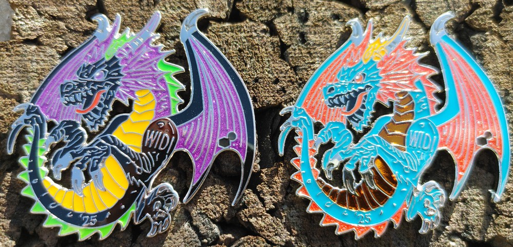 2025 Wisconsin Destination Imagination Large Dragons DI Trading Pin Set