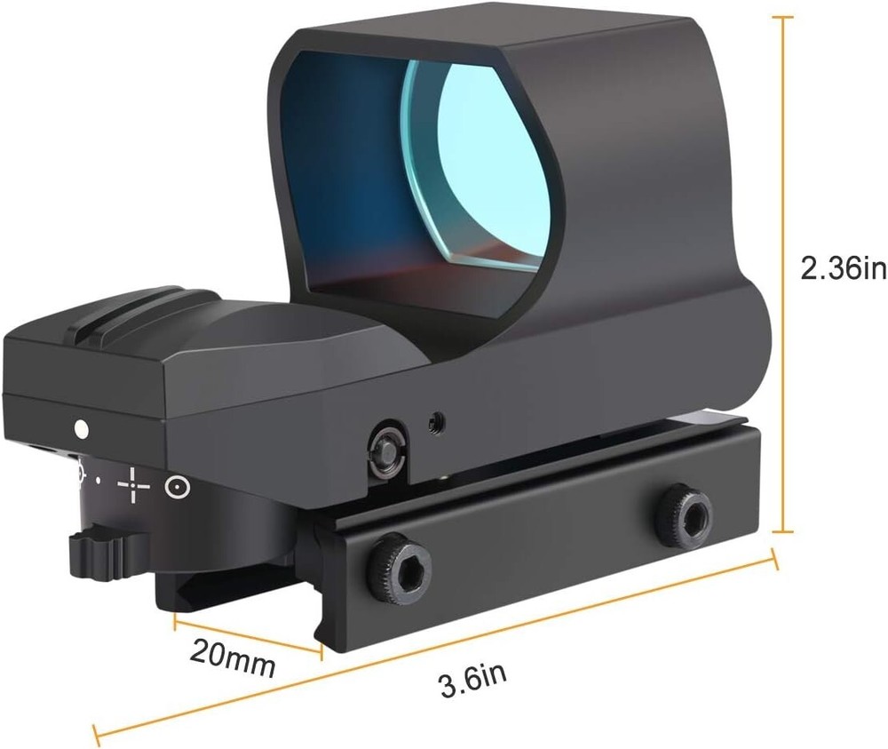 Feyachi RS-30, RS-60, RS-61 Reflex Sight, Multiple Reticle System