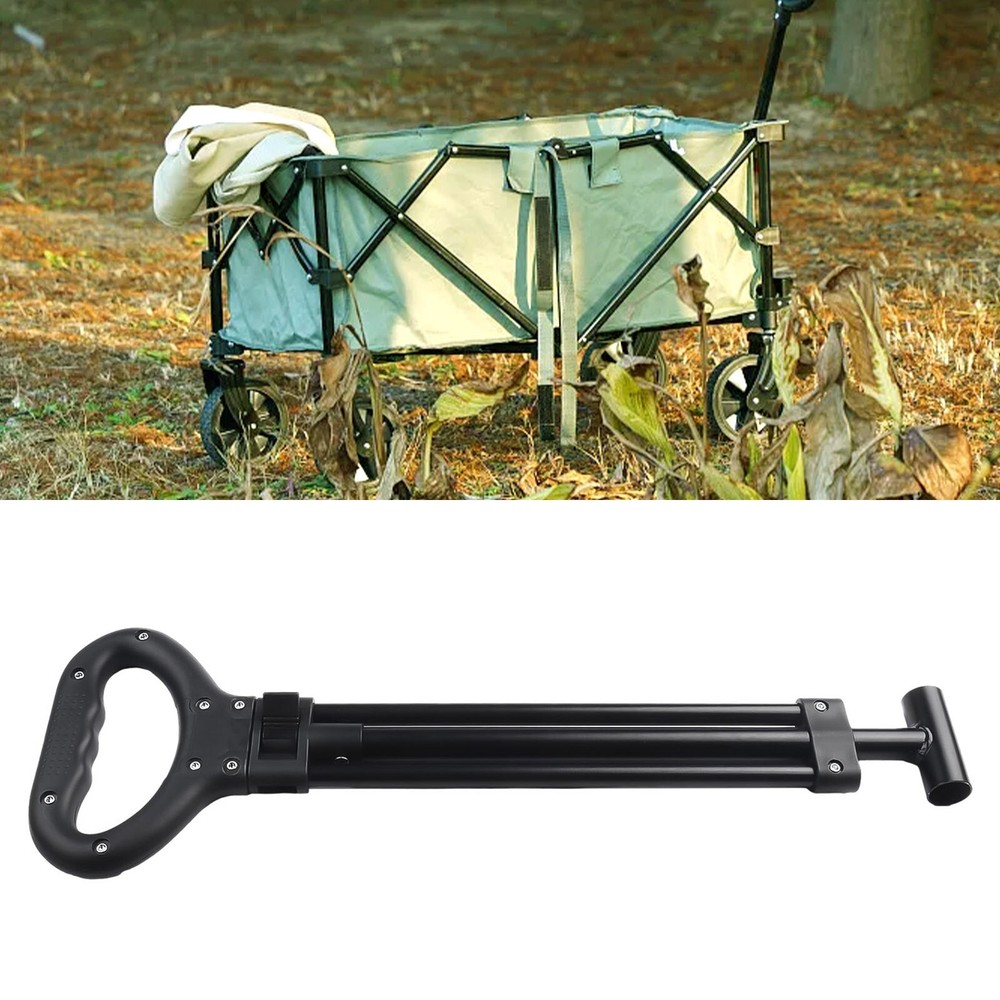 Wagon Cart Pull Handle Spare Replacement Telescoping Rod for Camping Trolley