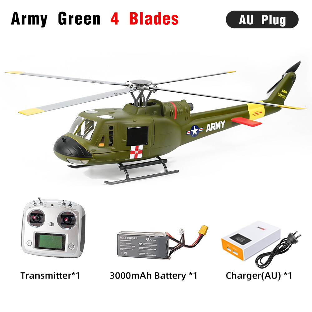 Fly Wing UH1 V4 10CH M10 GPS 3D Auto Return Hovering RC RTF Helicopter US Plug