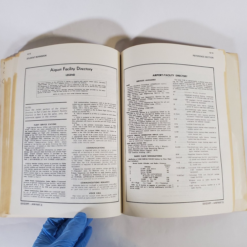 Cessna Integrated Flight Training System Private Pilot Workbook 1978 Flight Book