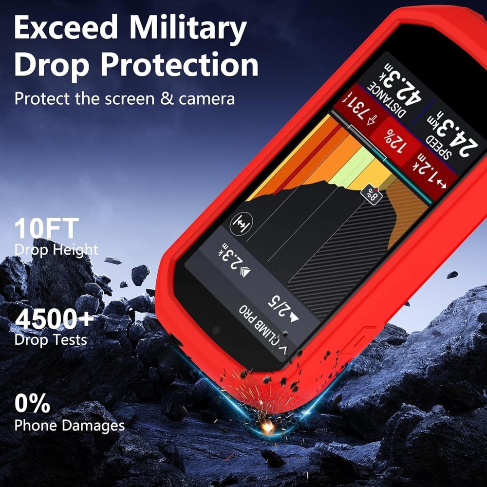 Lightweight Silicone Case for Edge 1050 - Effectively Protects from Scratches