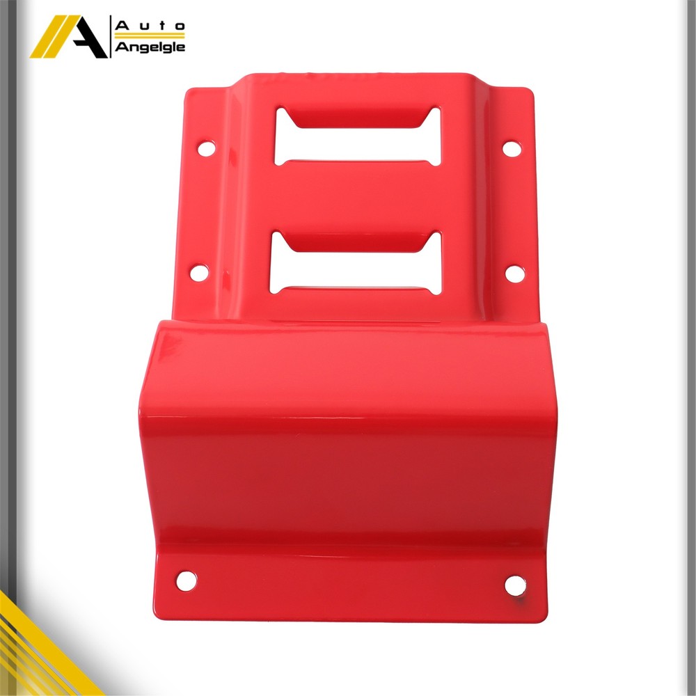 Red Tire Chock Tie Down Kit Includes 8ft Red Ratchet Straps For ATV Trailer UTV