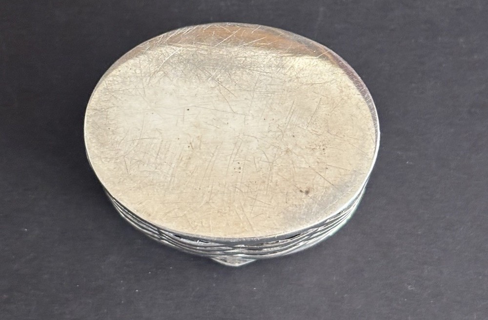 Tiffany & Co ~ Sterling Silver ~ Basket Pill Box