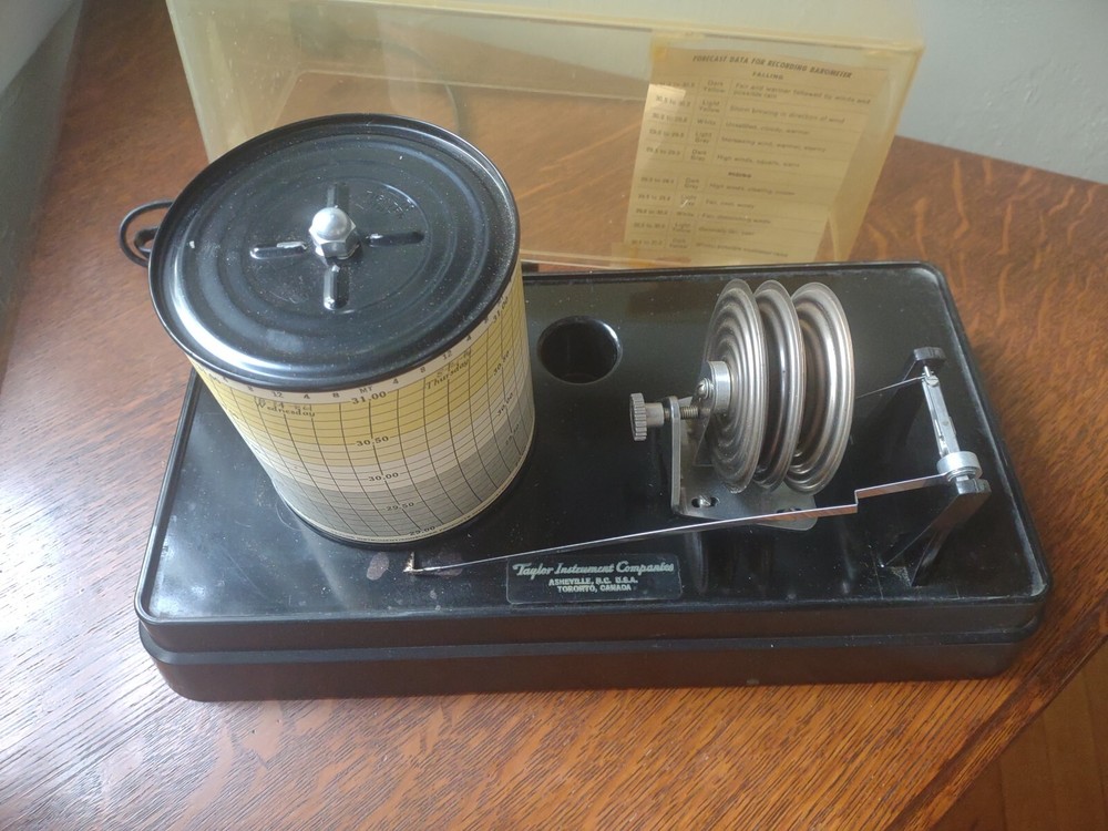 Vintage Taylor Instruments Barometer Chart Recorder, Untested. See Photos