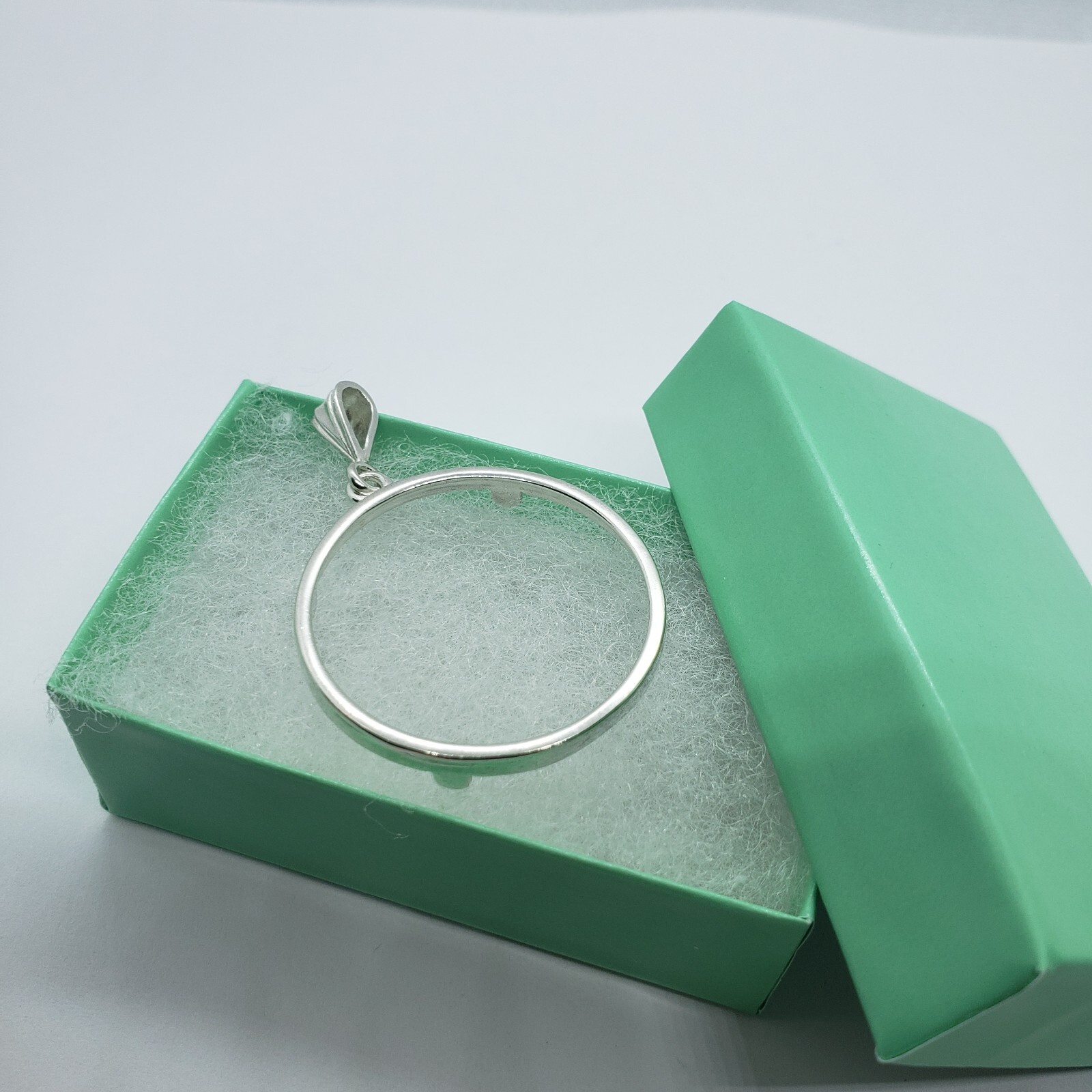 Sterling Silver 1 Onza Plata Libertad Bezel 36 mm Coins Prong Back Square Edge