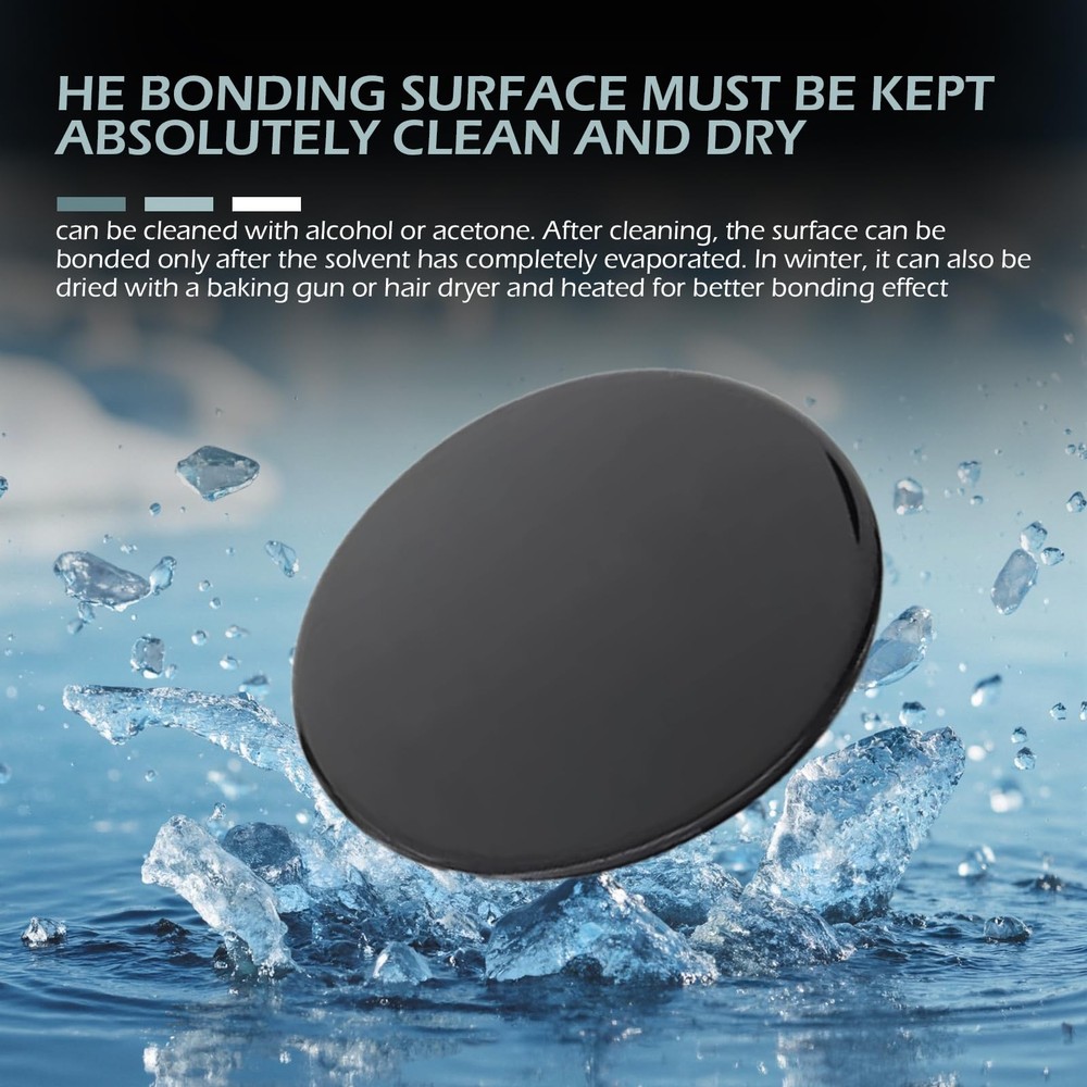 Ferianl 3PCS Adhesive Dashboard Pad Mounting Disk, 2.87" Pad, black
