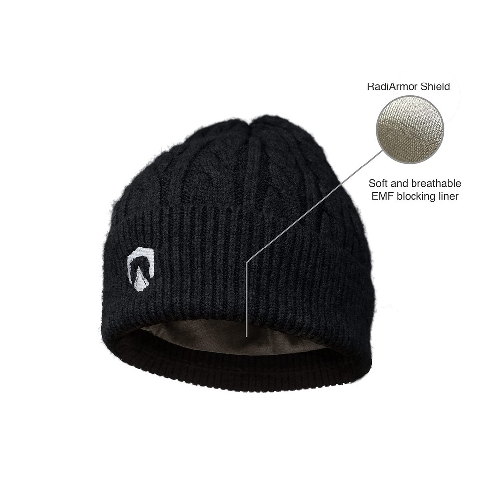 RadiArmor EMF Blocking Knit Cap – Unisex Hat with EMF Blocking Liner That Blo...