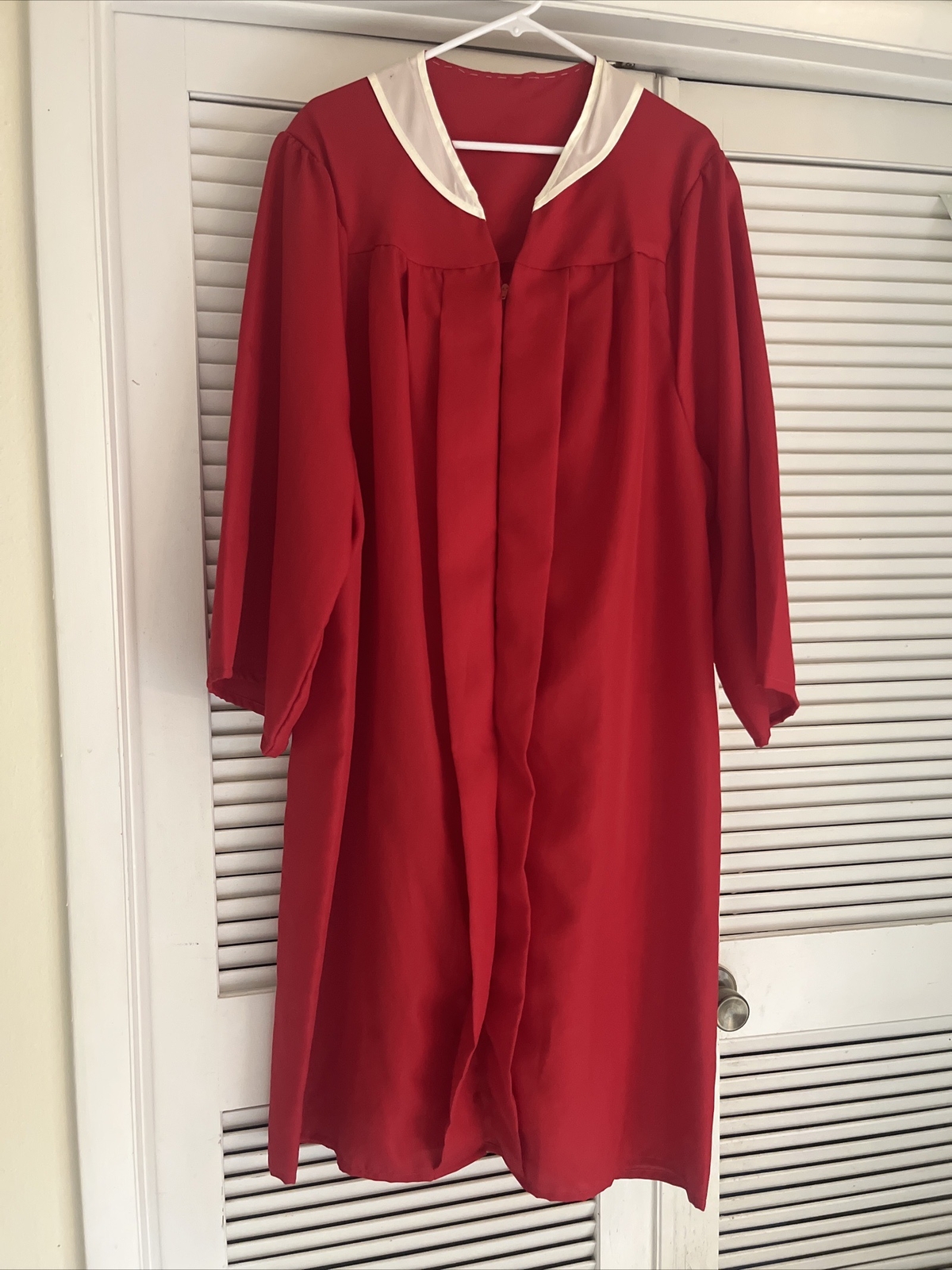 Red White High School Graduation Cap and Gown See Measurements