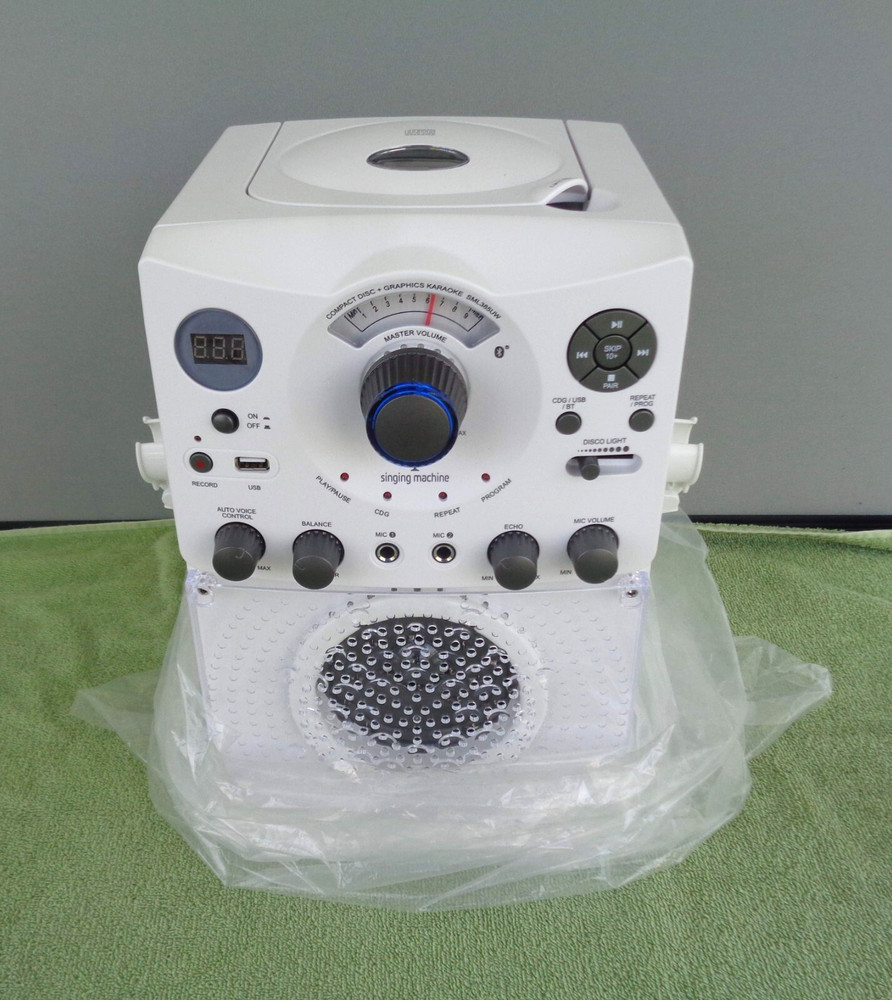 The Singing Machine- SML385UW- Karaoke Player- CD, USB, Bluetooth- Disco Lights