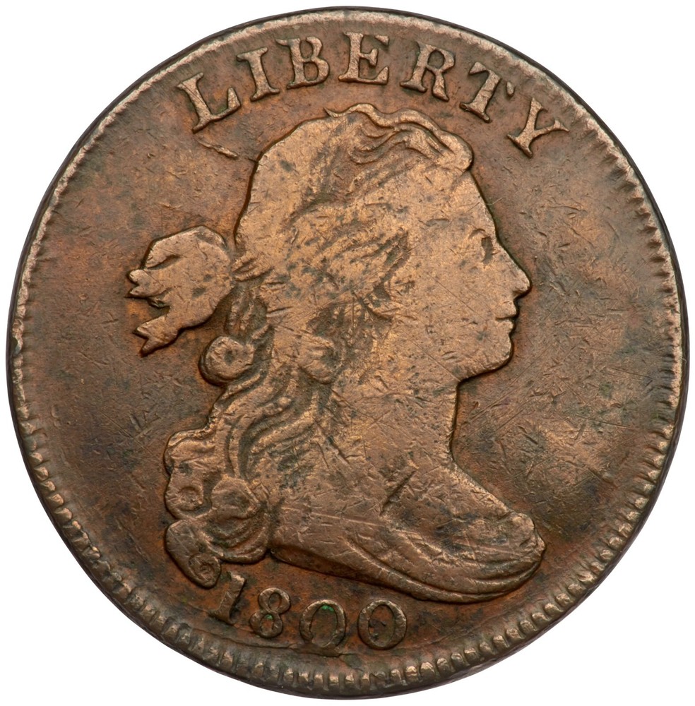 1800 S-211 R-3 Draped Bust Large Cent Coin 1c