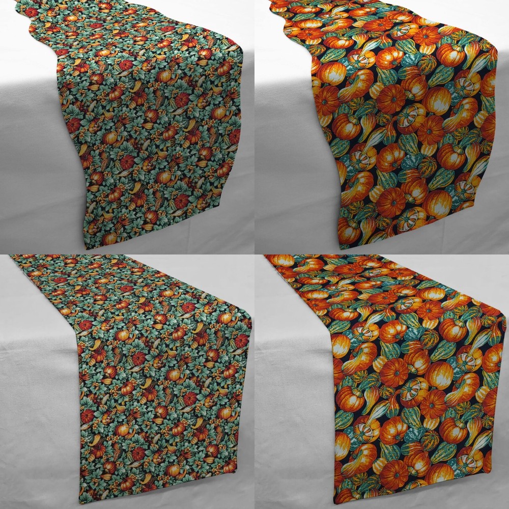 Pumpkins & Gourds Table Runner (2 Patterns Available)
