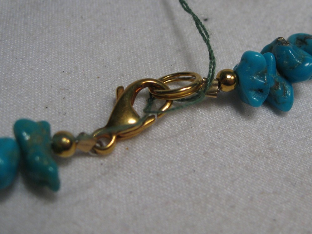Stone Necklace w/ Elephant 24". #10