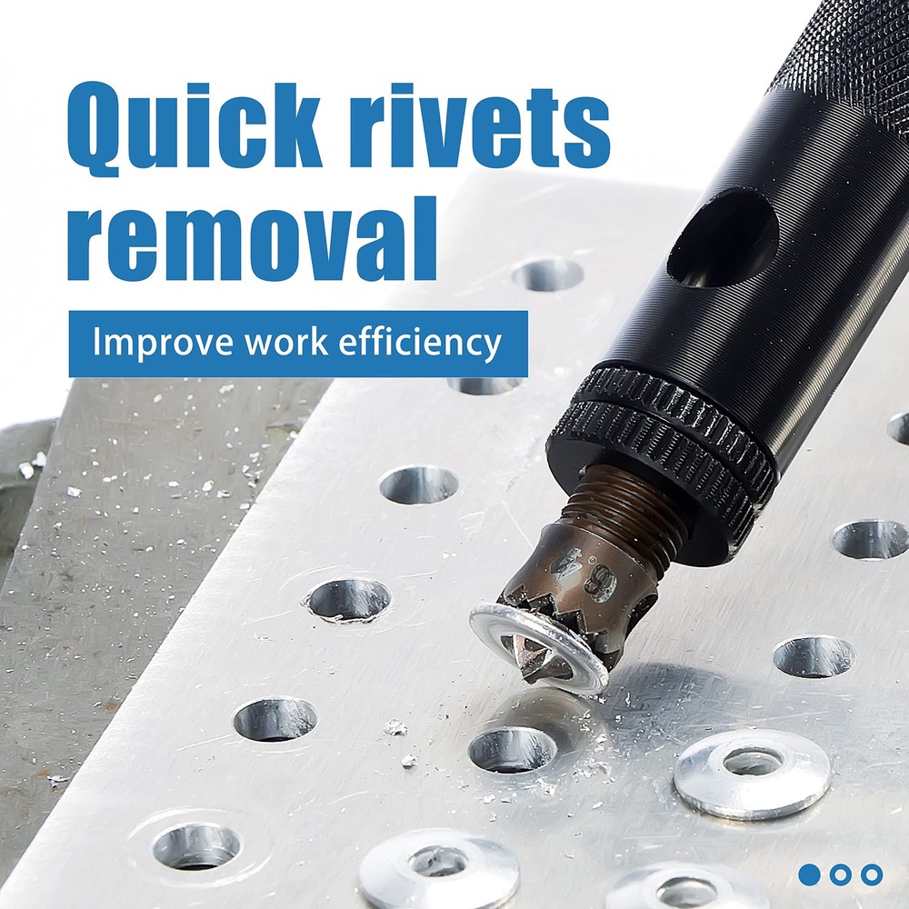 Minova Rivet Removal Tool, Drill Bit, Suitable with Black