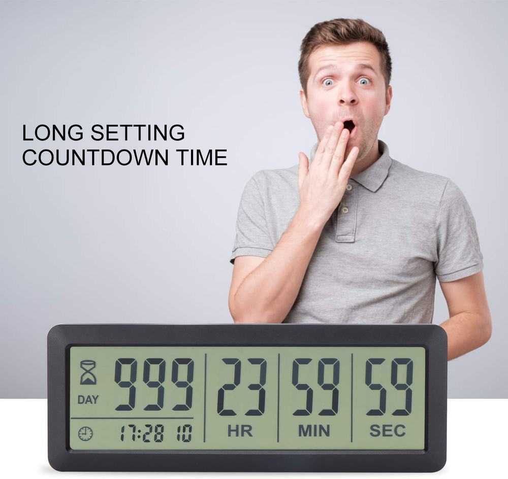 Digital Countdown Timer Upgraded Big 999 Days Count Down Clock for Events