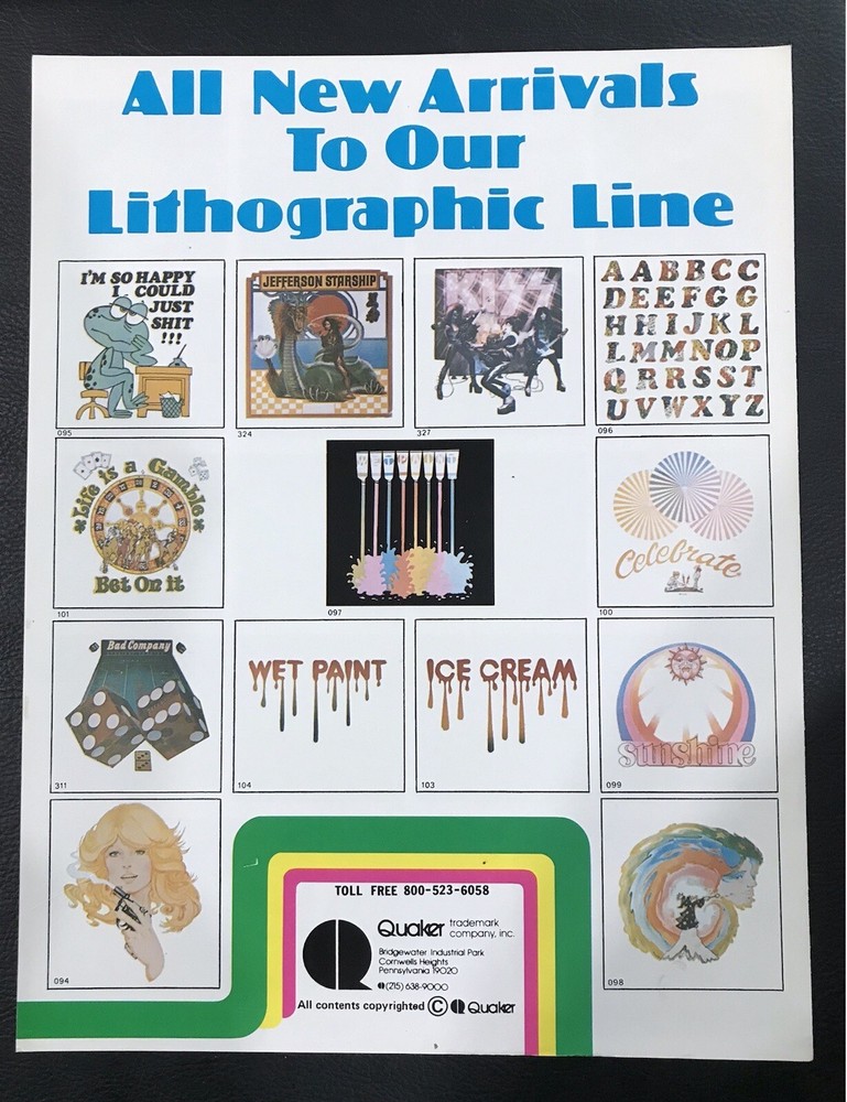 KISS QUAKER GLITTER SHIRT CATALOG 1977 1 Available