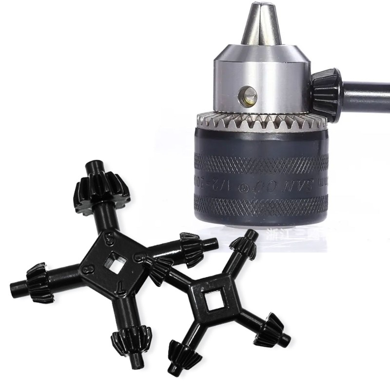 Multi function 4 In 1 Drill Chuck Key Durable and Versatile Tool Fit 4Sizes
