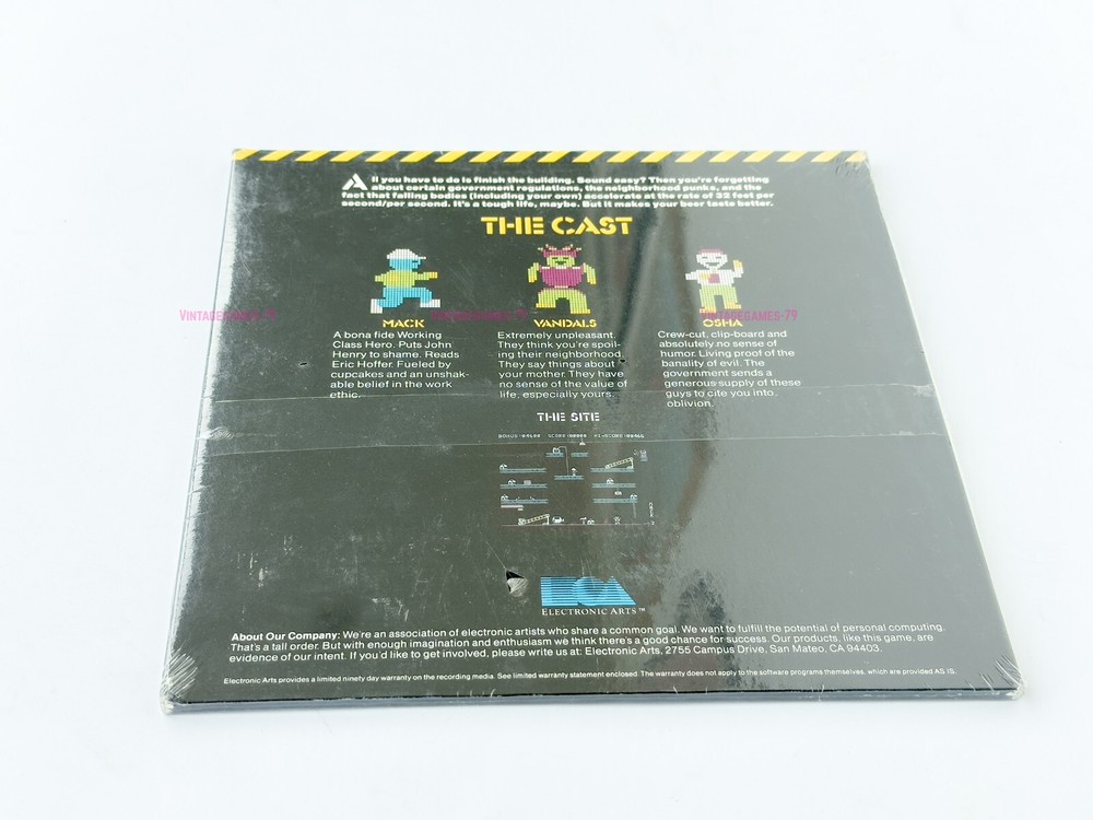 Hard Hat Mack - Electronic Arts - 1983 / Atari 8-bit - Sealed