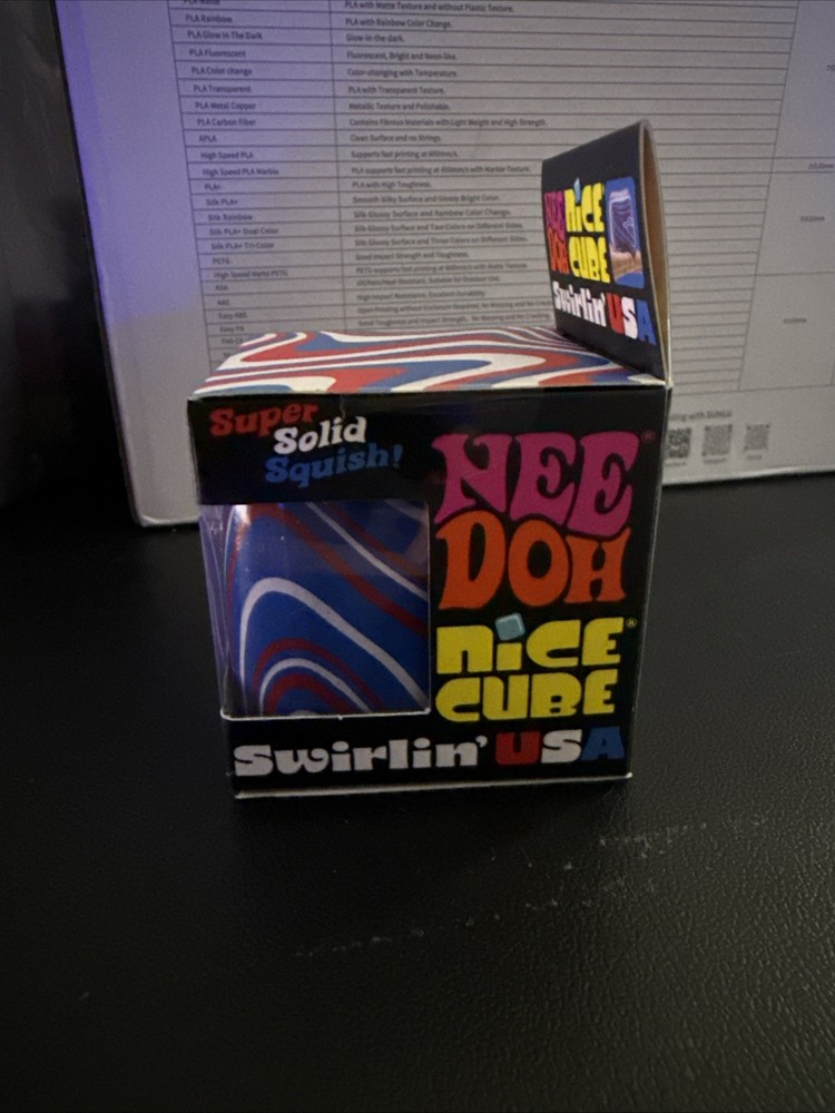 NEEDOH Nice Cube Swirlin' USA Super Solid Squish NEW
