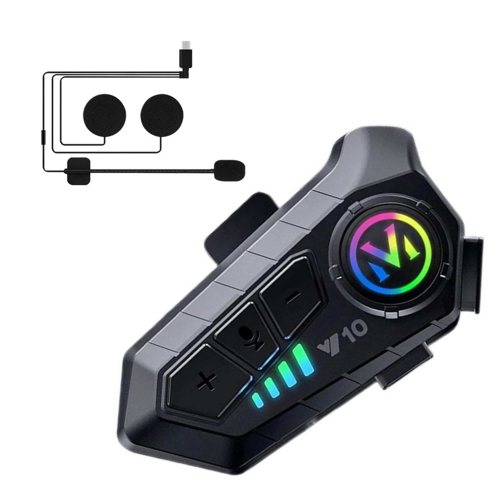 Waterproof Bluetooth 5.3 Bilateral Stereo Wireless Motorcycle Helmet Headset