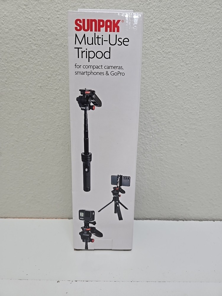 Sunpak - Multi-Use 29.5-Inches Tripod W/ Built-in Bluetooth Remote IOS & Android