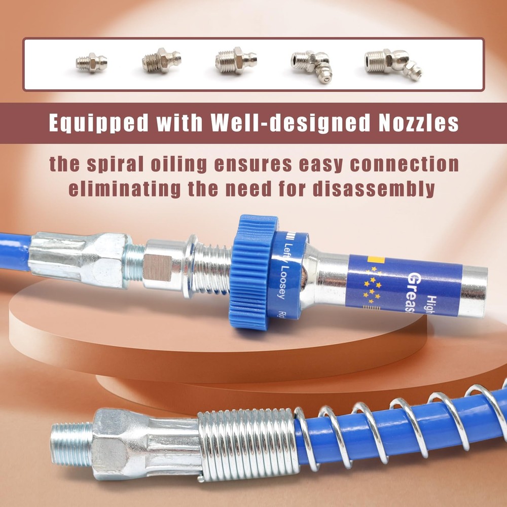 High Pressure Grease Coupler, 10th Generation Quick Connect Grease Coupler Fi...