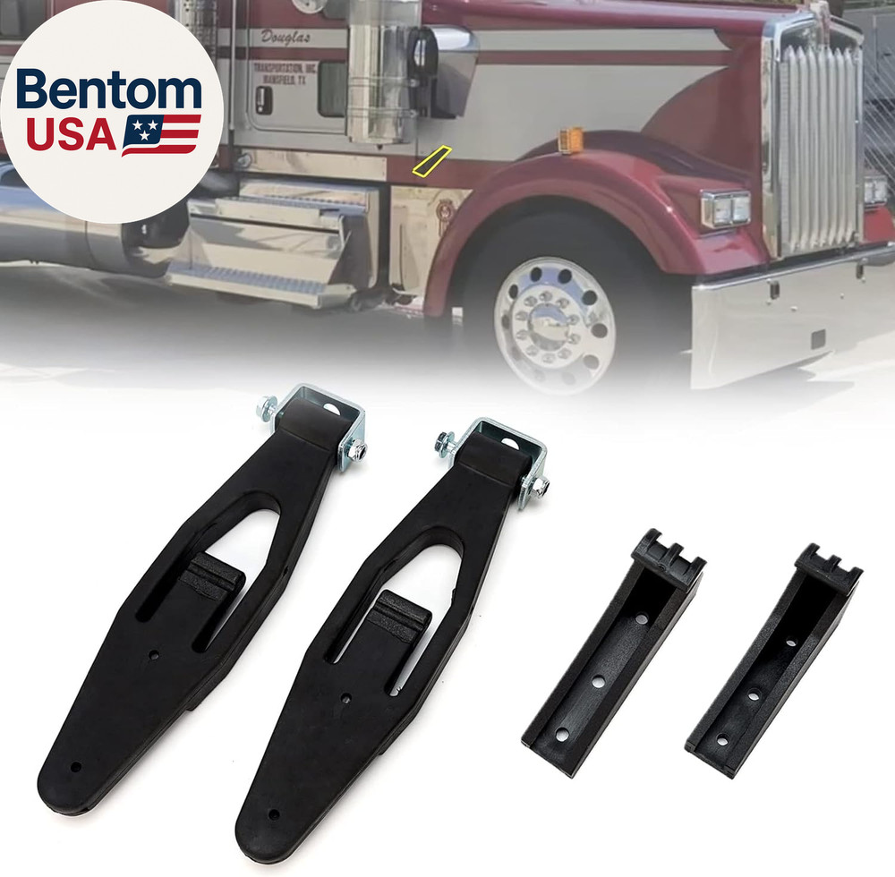 2 Pack for Peterbilt Kenworth Hood Latch Base Compatible with Peterbilt 357 367