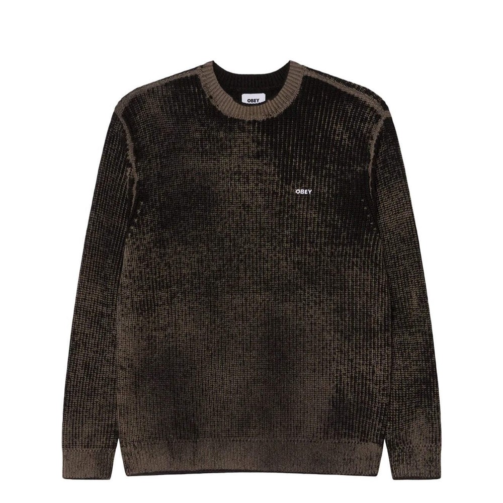Obey Spray Effect Sweater Black Multi