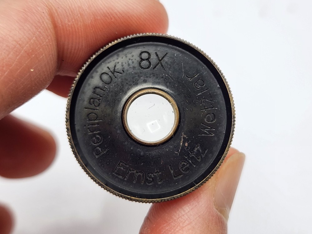Vintage E Leitz Wetzlar Leica 8x Microscope Eyepiece Periplan.Ok.