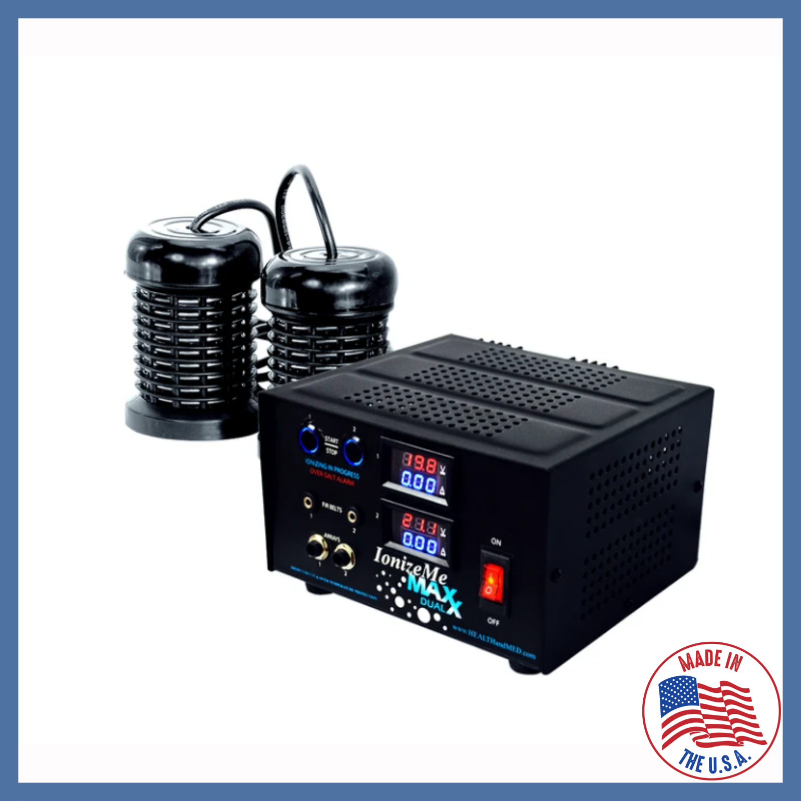 IonizeMe Maxx Dual Powerful 20V Ionic Foot Bath Spa Detox Machine Made in USA