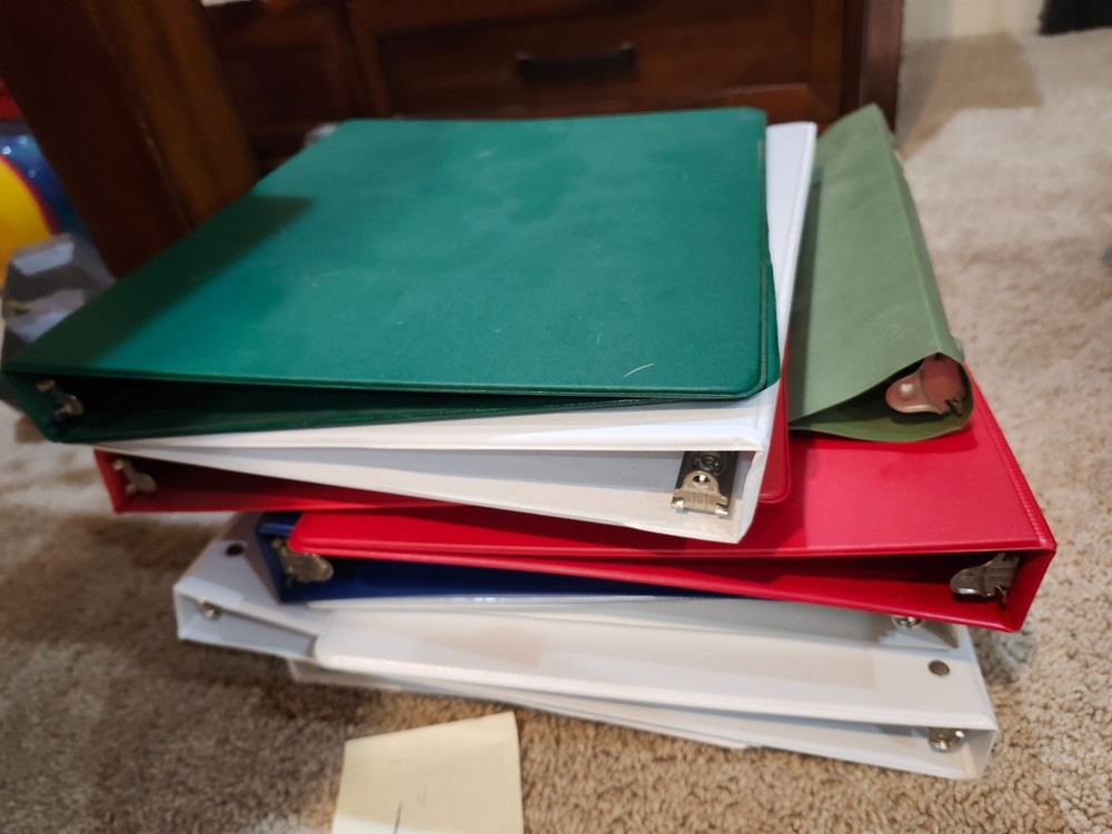 Various Assorted 3-Ring Binder Notebooks